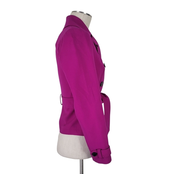 Lauren Ralph Lauren Jacket Women Size 2 Purple Fuchsia Double Breasted - Picture 3 of 12
